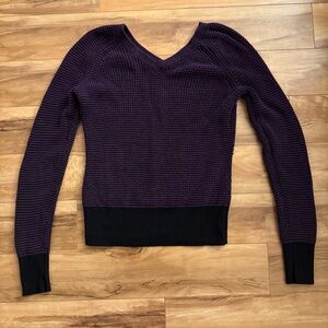 Calvin Klein Deep Purple V-Neck Sweater